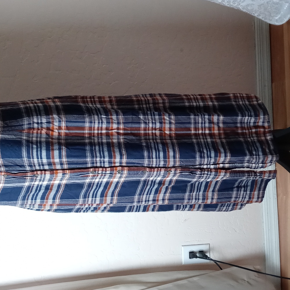 Universal Thread Blue and Brown Plaid Dress - Picture 2 of 7